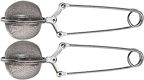 com-four® 2x Teezange, Teesieb für Teeliebhaber, Ø 4,3 cm (02 Stück - Ø 4.3 cm)