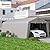 Outsunny 12' x 20' Heavy Duty Carport, Portable Garage Canopy Tent with 2 Ventilation Windows and Large Door, for Car, Truck, Boat, Motorcycle, Bike, Garden Tools, Gray