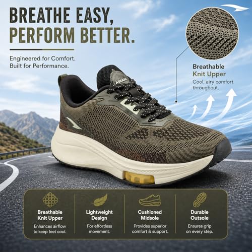 Image of ASIAN Titan-16 Men's Running Shoes | Lightweight Knit Mesh Upper | Breathable Airflow Design | EVA Grip Sole Comfortable Daily Use