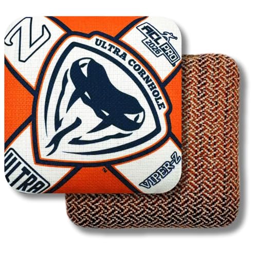 Ultra Cornhole Bags Viper-Z Cornhole Bag Set - ACL Approved (Orange and White)