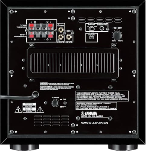 Yamaha NS-SW200 Front Firing-Subwoofer mit patentiertem Twisted Flare Port Bassreflexrohr...