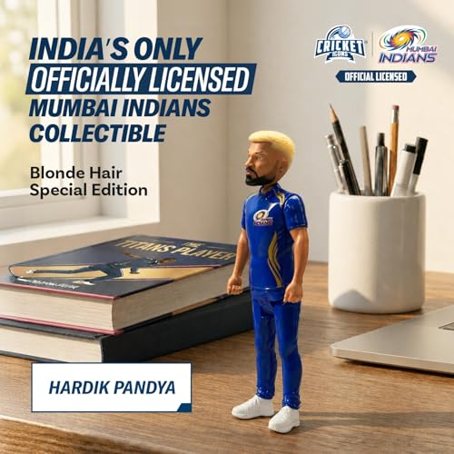 Image of Action Figure, IPL Edition 360 Rotatable Head, Cricket Player for Fans & Collectors (7 Inch Hardik Pandya Blonde Hair)