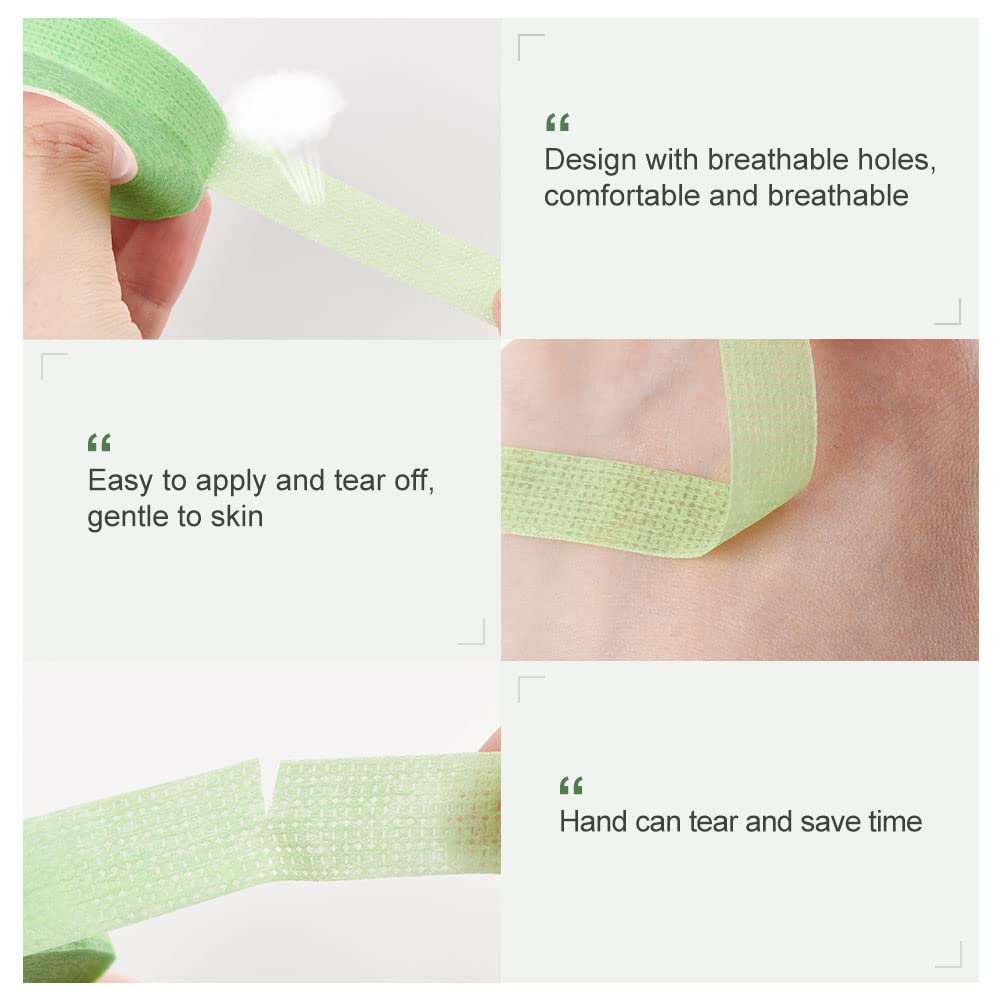 Lunamoon 10 Rolls Eyelash Extension Tape Eyelash Tape Eyelash Tape, Green 10 - Image 3