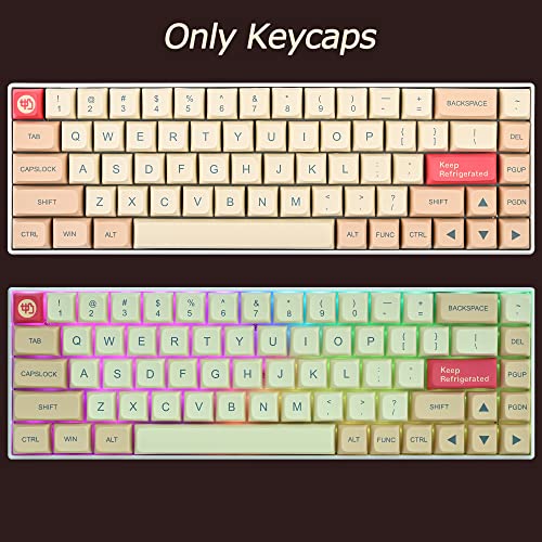 Image of Fogruaden PBT Keycaps 139 Keys Soymilk Keycap Set Dye-Sublimation Custom Keycaps XDA Profile Cute Keycap for Mechanical Keyboard