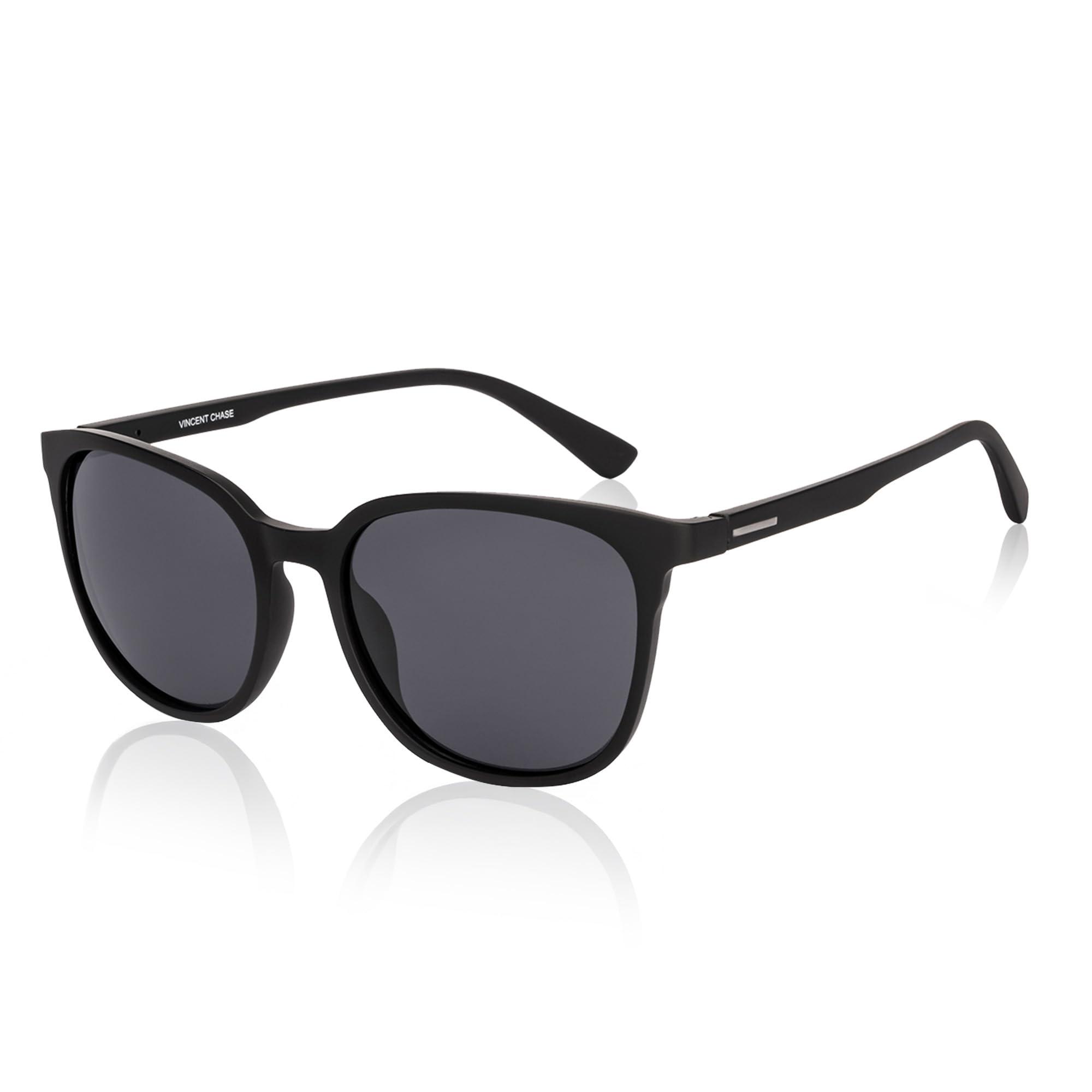 vincent chase eyewear Vincent Chase By Lenskart | Metal Edit Black Full Rim Rectangular |Polarized Stylish Sunglasses | 100% UV Protected | Men & Women (Medium, VC S14078)-picture-26