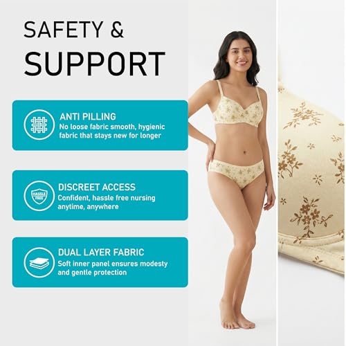 Image of Women's Pure Cotton Blend Lightly Padded Bra (Pack of 3) | Full Coverage Wirefree T-Shirt Bra | Soft Breathable Everyday Bra | Adjustable Straps | Comfortable Multicolor Bra