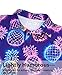 Weecreeture Boys Neon Graphic Polo Shirt Fun Printed Short Sleeve Golf Hawaiian Shirt – Summer, School, Party, Beach Wear Navy Neon Pineapple 9-10 Years