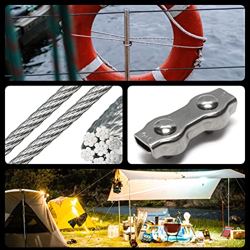 10 x Duplex Stainless Steel V4 A Clip Wire Rope Cable Wire Clip Clamp, Seil diameter 3 mm - Image 2
