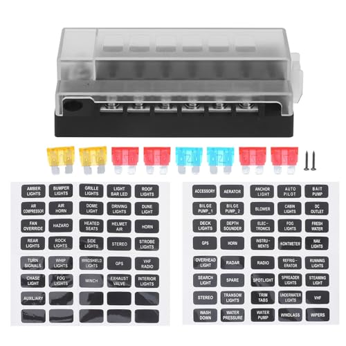 Bloque de fusibles de 6 vías LABRIMP de PBT para organizar cables en coche