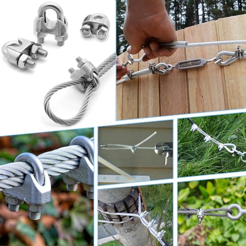 Spetsbst 30 Stück Drahtseilklemme 3mm Edelstahl Seilklemmen 3mm für Drahtseil Stahlseil Wäscheleinenspanner Markise Fixiert (M3)