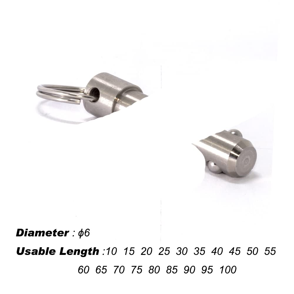 Acciao Inox 316 Marine Perno A Sgancio Rapido DanziX - Confezione Da 4 Per Bimini Top, Diametro 6.3mm, Lunghezza 51mm | Acciaio Inox 316 Perni Sgancio Rapido