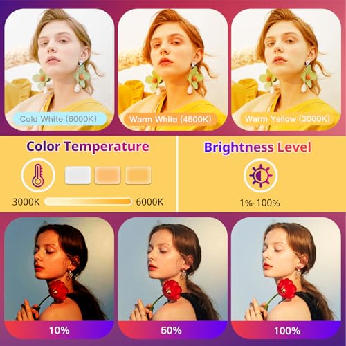 Torjim-RGB-Photography-Video-Lighting-Studio-Lights-with-Adjustable-Tripod-Stand-16-Color-Lighting-for-Video-RecordingYouTubeTikTokLive-StreamingMake-upVlogging