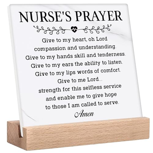 Nurse's Prayer Sign - Nurse Office Desk Decor, Nursing Graduation