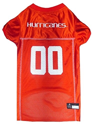 Image of Pets First Collegiate Miami Hurricanes University Dog Mesh Jersey, X-Small