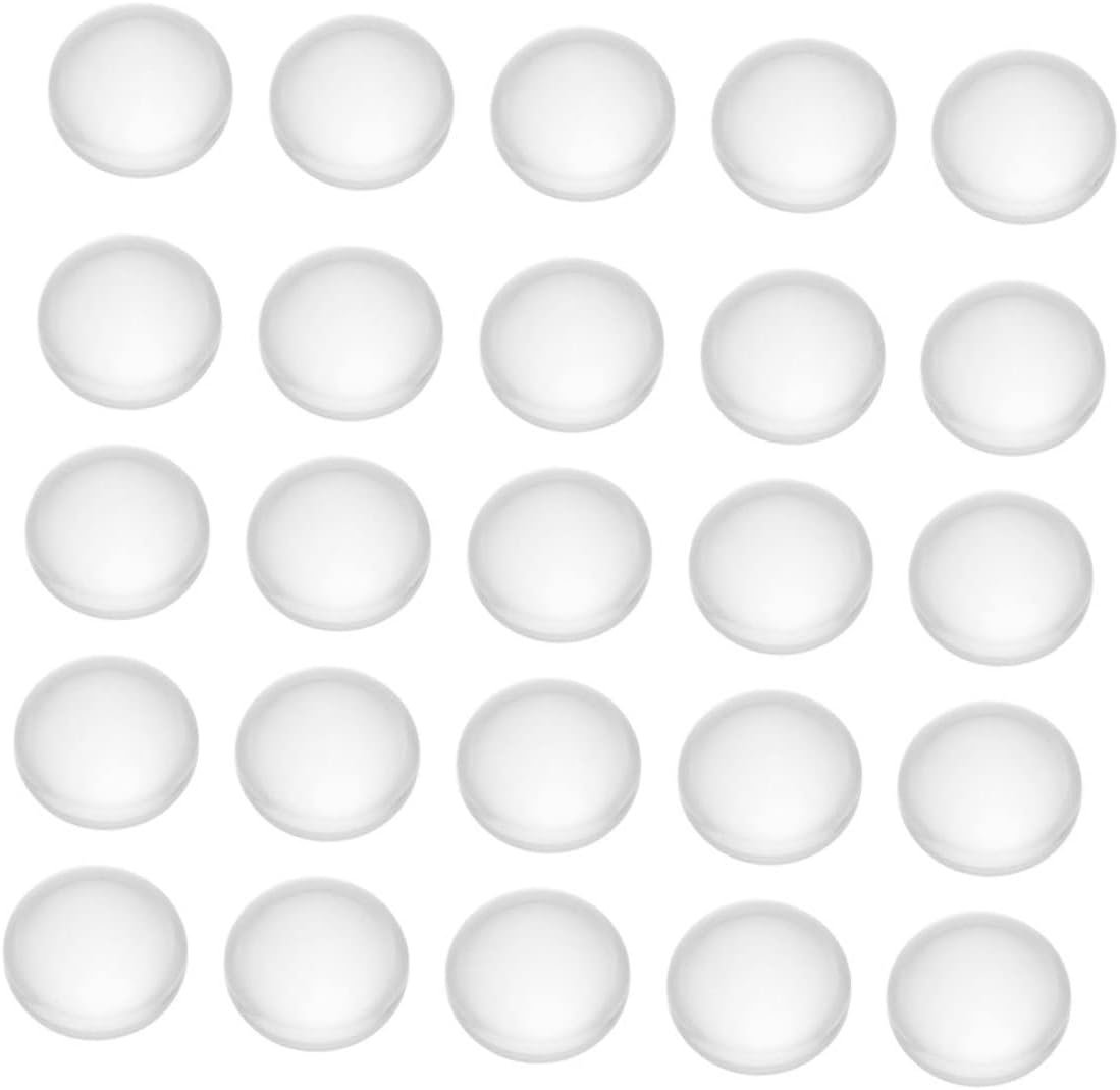 STOBOK 50pcs Gemstone Glass Flat Back Round Patch for Jewelry Craft Making Design for Accessories Decor