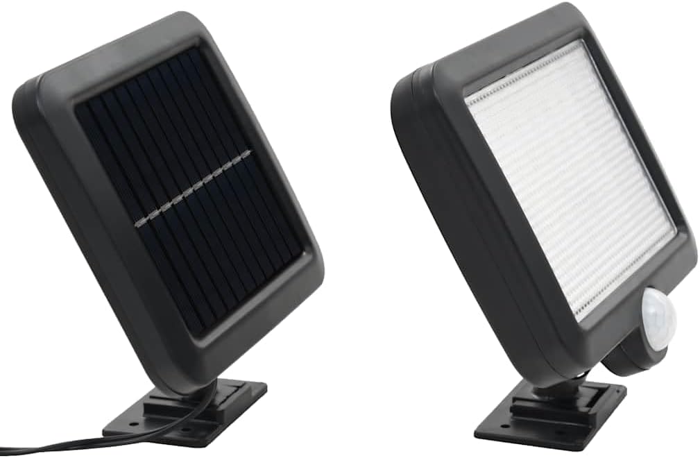 vidaXL Solar Lamp Black ABS Medium Lights Solar Lamp Rectangular
