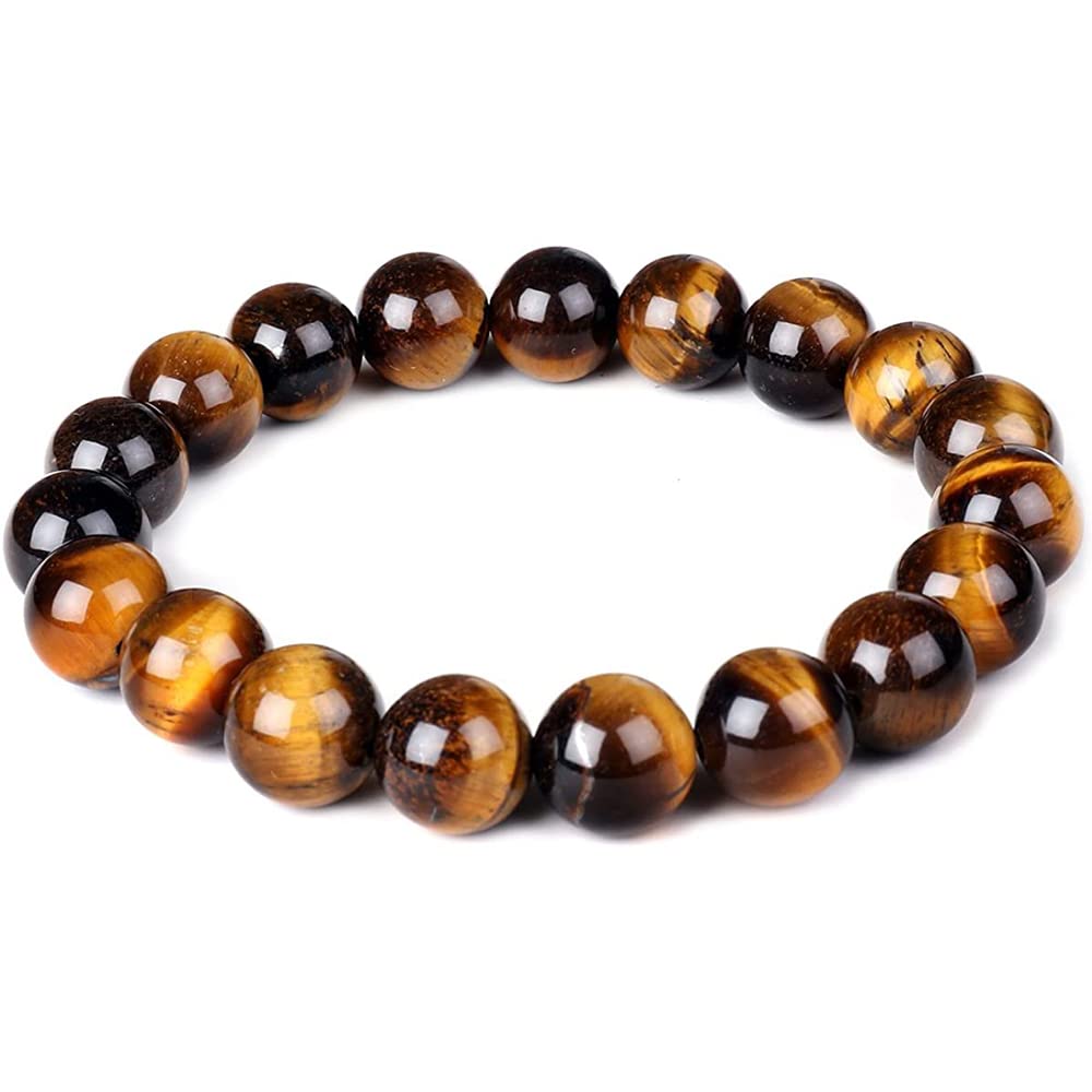 IFIX Cross Yellow Tiger Eye Bracelet, 31 Inch Long 12mm wide, Stainless Steel, No Gemstone