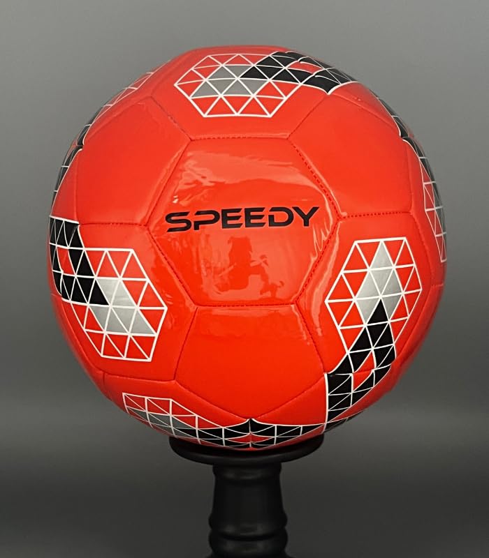 Invicto Soccer Ball, Blue and Orange, Premium PU, Machine-Stitched (Orange, 5)