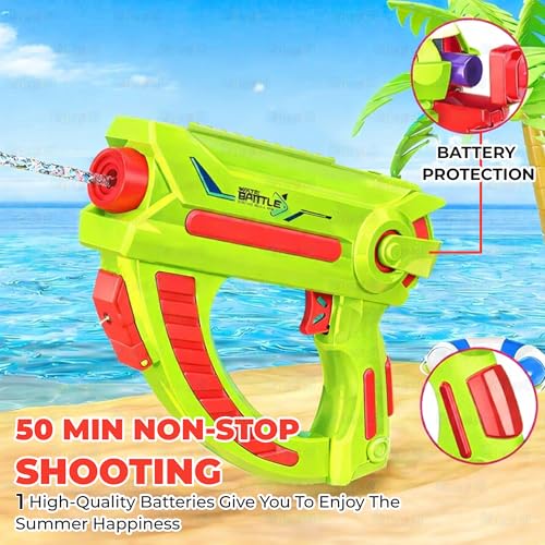 Image of Electric Water Gun for Kids | Automatic Water Blaster with USB Charging | High Pressure Summer Water Toy for Pool Beach Holi Outdoor Games | Spray Gun for Boys & Girls (Range- 26-32 Ft)