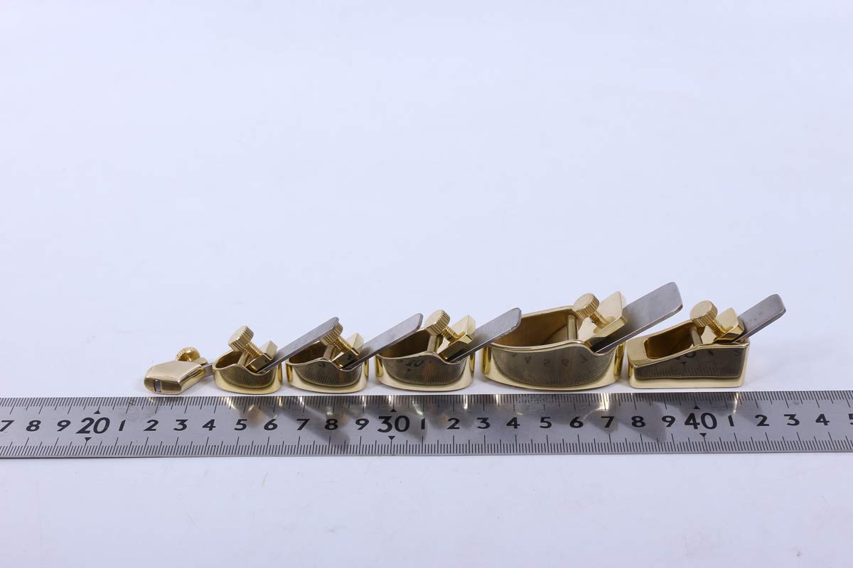 Lot de 6 outils de fabrication de violon – Mini rabots en laiton, outil à fond convexe, lame en acier et couteau de coupe