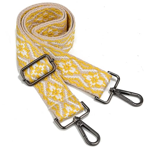 Image of Purse Strap Gold Hardware Replacement Crossbody Bag Strap, Wide Adjustable Shoulder Strap