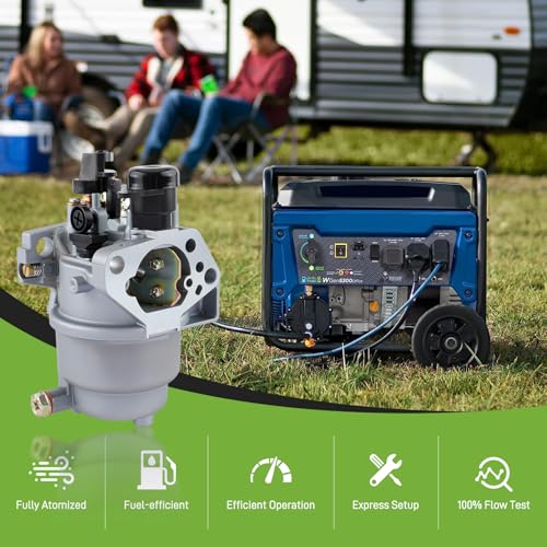 Image of 16100-Z5R-U71 8302861 Carburetor with Fuel Filter for Honda GX390 R1 U1 UT1 (BE89F B) 8302861 with Generator Fuel Tank Shut Off Valve