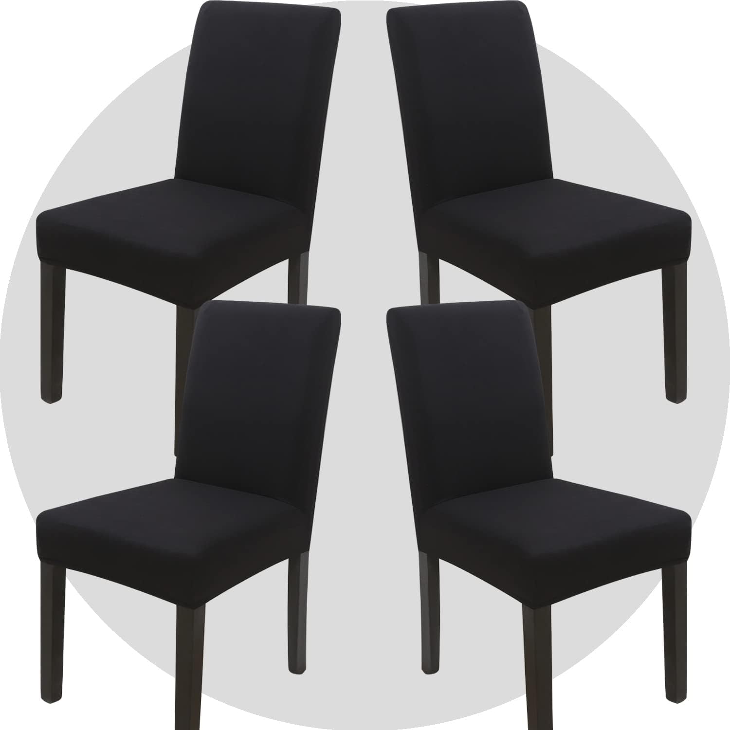 Stretch Chair Covers Slipcovers Set of 6 Off White Stretchable Dining Chair Slipcover Washable Removable for Kitchen,Hotel,Restaurant
