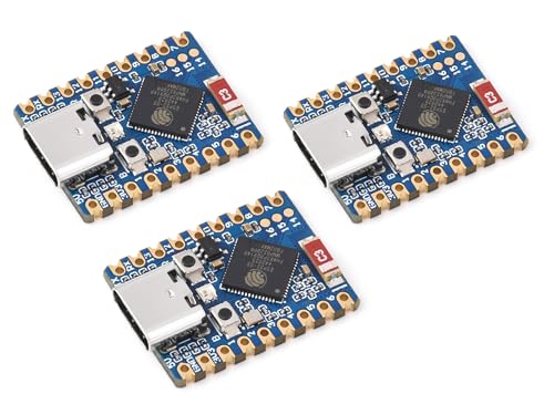 ESP32-S3 Mini Development Board, Based on ESP32-S3FH4R2 Dual-Core Processor, 240MHz Running Frequency, Support 2.4GHz Wi-Fi & Bluetooth 5, Onboard 4MB Flash Memory/2MB PSRAM-(3PCS)