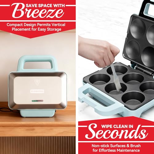 image for SugarWhisk 6-Count Cupcake Maker Machine, Bakes 6 X 2.5 Inch Cupcakes,