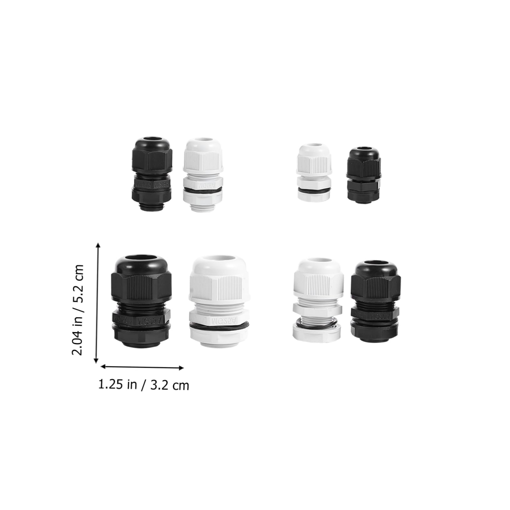 Operitacx 40piezas Prensaestopas Unidades Juntas De Prensaestopas Para Cables Conectores De Cable