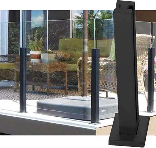 Poteau de garde-corps en verre robuste pour éliminer le perçage du verre