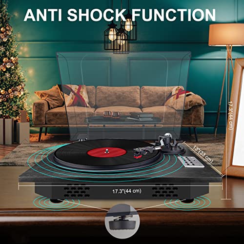 Vinyl Record Player, 3 Speed Turntable with Bluetooth Built-in Speakers Record Player Vinyl USB Direct MP3 Recording Phonograph Player, Adjustment Counterweight Pitch Control, Balck - Les Beatles, Paul McCartney, John Lennon, RIngo Starr, George Harrison Vinyl Record Player, 3 Speed Turntable with Bluetooth Built-in Speakers Record Player Vinyl USB Direct MP3 Recording Phonograph Player, Adjustment Counterweight Pitch Control, Balck – Image 8