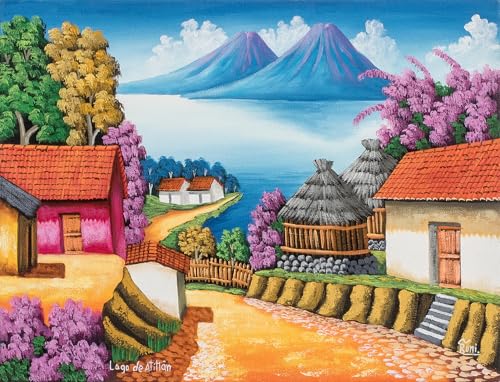 Peinture à l'huile pour salon déco évasion paysage urbain