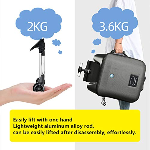 Hbiao Children's Ride-On Suitcase, Kids Luggage Set, Fashion Travel Student Trolley Boarding Toy Box, 2-In-1 Case & Baby Stroller,Black #TOP4