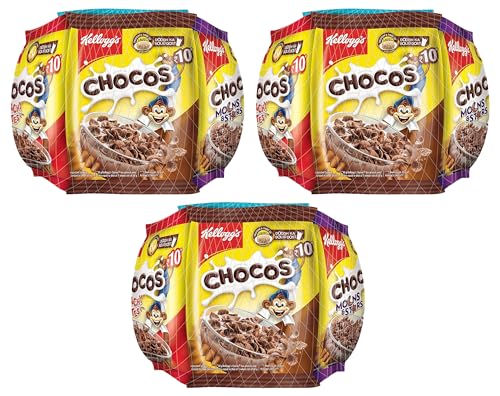 Image of Kellogg's Chocos Variety Pack Of 21, 153G /168G With Whole Grain|Source Of Calcium, High In Protein, With 10 Essential Vitamins & Minerals, Source Of Fibre|Breakfast Cereal For Kids