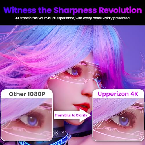 Image of Upperizon Portable Monitor 15.6 inch 4K UHD 3840X2160 145% sRGB IPS HDR HDMI USB-C Travel Monitor for Laptop MacBook PC Surface PS5 Xbox, External Display with Kickstand & Speakers, VESA Compatible