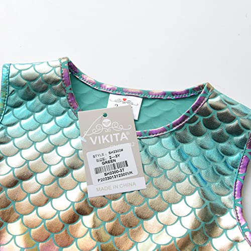 VIKITA Girls Dresses for Summer Short Sleeve Toddler Girls Clothes Party Tulle Halloween Dresses for Girls 3-12 Years3