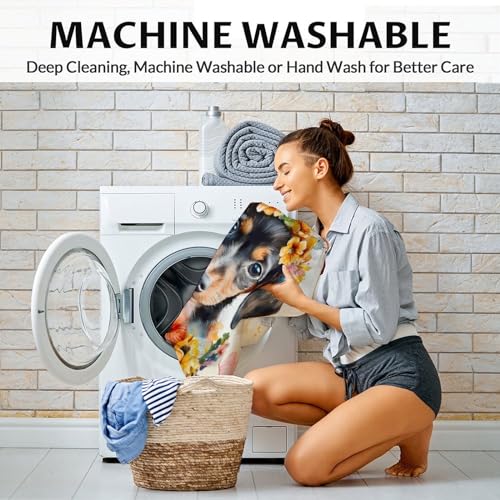Dachshund Throw Blanket for Women - 60x80 Inches Twin Size - Soft Fluffy Cozy Blankets Gift - Colorful Cute Blanket Throws for Bed, Sofa, Winter