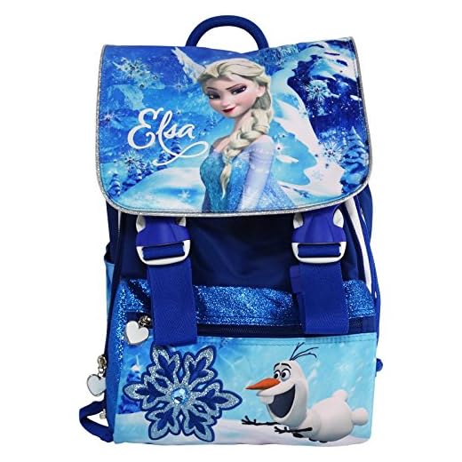 Disney Elsa Frozen Zaino Estensibile Scuola Elementare Medie con Gadget in Omaggio