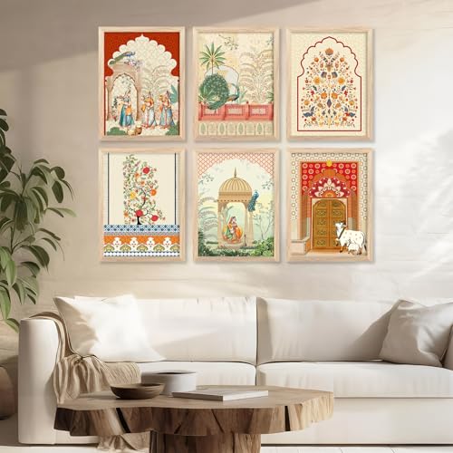 Image of Pichwai paintinng framed wall Painting for Living Room Bedroom Office Room Decor - Frame for Home Decor and Wall Decor (Design 1, 10x13 inch, Standard Packaging)
