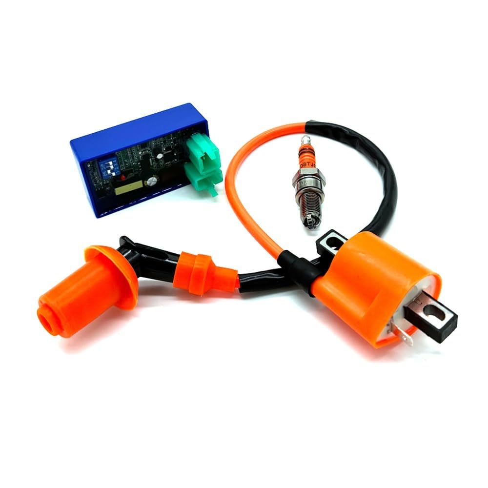 Racing DC 6PIN límite de Velocidad Interruptor Dip Bobina de Encendido D8TJC Kit de bujías Compatible con ATV CG125 CG150 CG200 Dirt Pit Bike Scooter