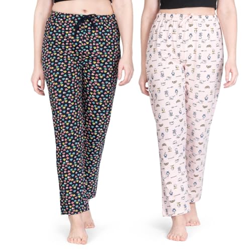 Image of ARIEL Women's Cotton Printed Pyjama pack of 2