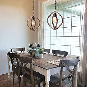 1 light farmhouse wood chandelierrustic retro pendant lightadjustable height handmade rustic light fixture for foyer diningliving room kitchen island entryway breakfast areacolour black  urban country home decor