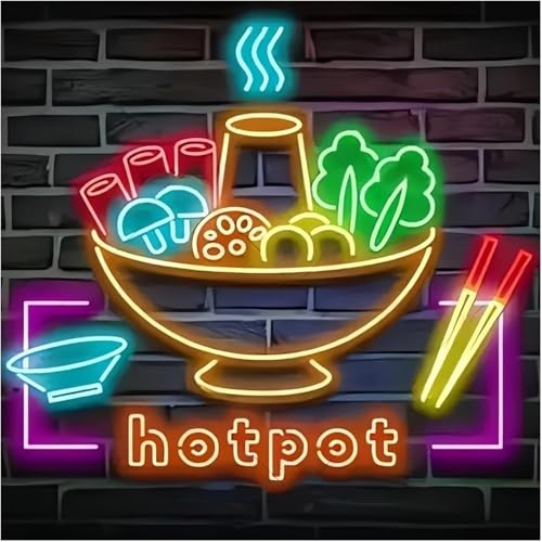 Enseigne néon Hotpot lumineuse - Lumières décoratives LED à intensité réglable