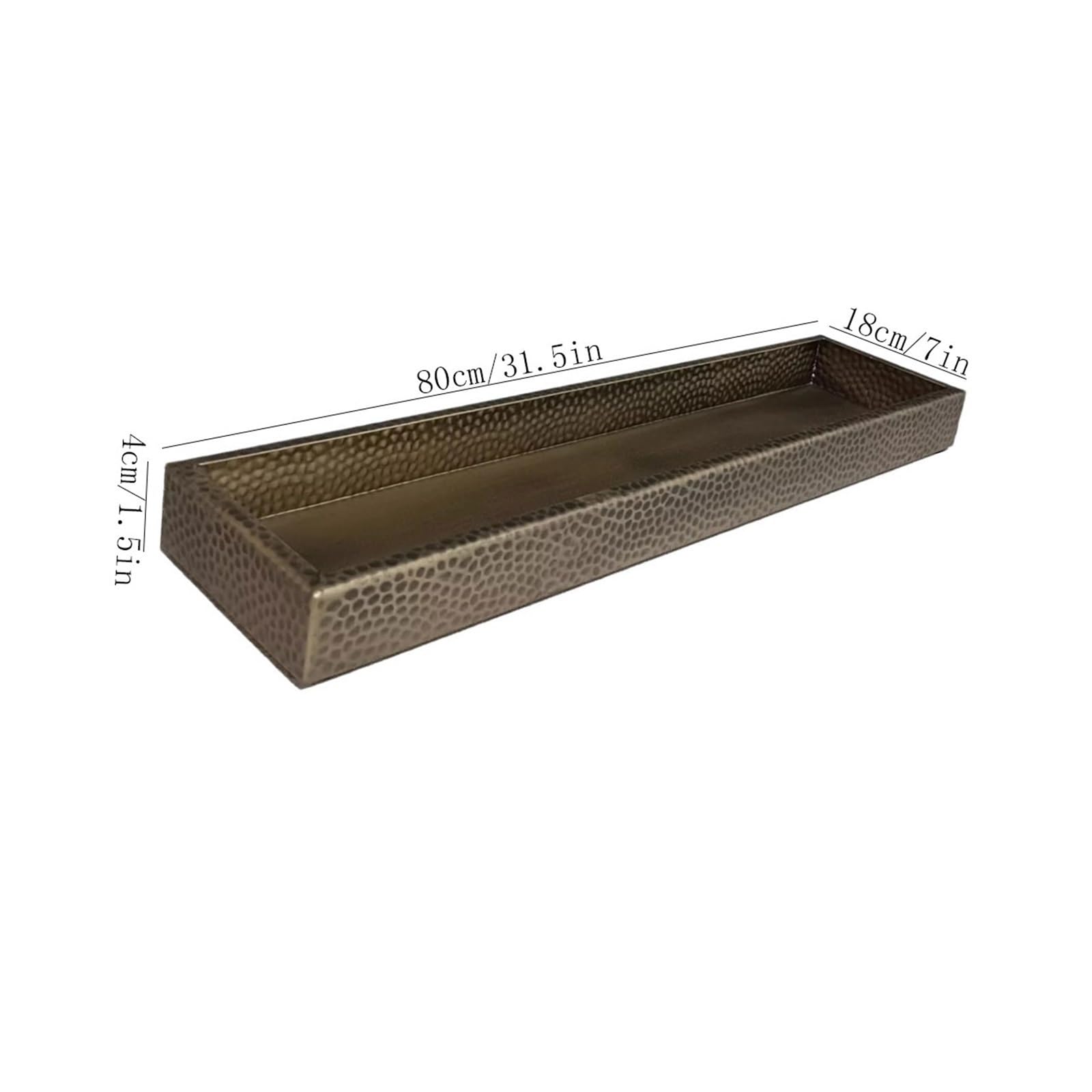 Sottovasi per Fiori Vassoio Rettangolare in Acciaio Inox martellato Vaso(XXX-Large)