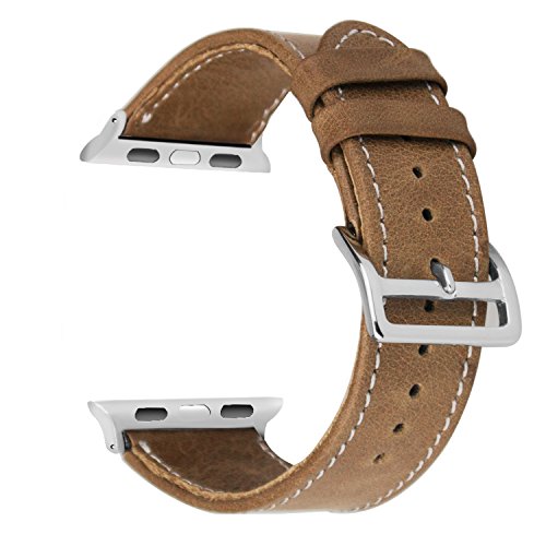 Ibazal Compatible With Apple Watch Leather Band 42Mm 44Mm 45Mm 49Mm [Vintage Style] Strap Replacement For Iwatch Series Ultra 9 8 7 6 5 4 3 2 1 Se Se2 - Stone Gray 42/44/45/49 #TOP1