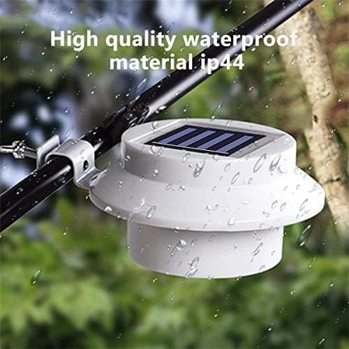 NEWNEN Solar Gutter Lights Outdoor, 6 Pack Powered 3 LED Fence Gutter Lamp Lights,IP44 Waterproof Security Outdoor Garden Wall Lights for Fence Lobby Pathway (White)