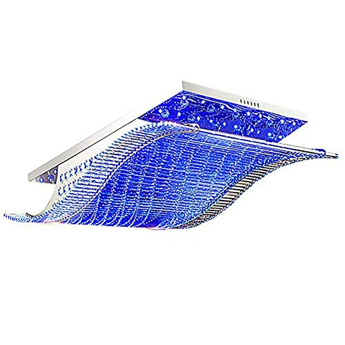 Vpabes Modern Crystal Ceiling Light With Remote 4 Color Changing Chandelier Lighting Flush Mount Led Ceiling Light Fixture Pendant Lamp For Dining Room Bathroom Bedroom Living Room #TOP7