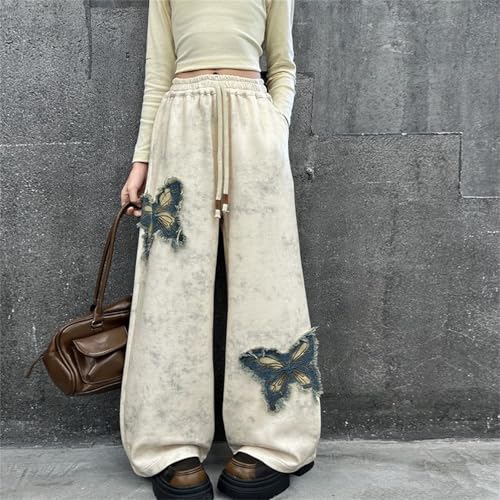 Girls Baggy Sweatpants Butterfly Printed Straight Leg Pants Casual Joggers for Teen Girls Size 8-14 Years3