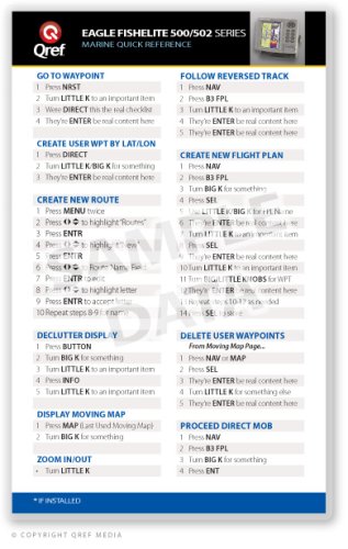 Eagle FishElite 500/502 Series Qref Card Checklist (Qref Marine Quick Reference)      Cards – January 1, 2009